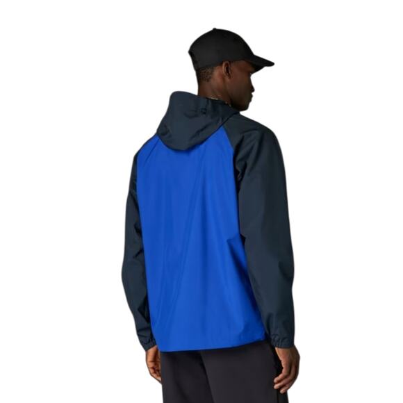 Adidas Terrex Rain.RDY Jacket Mens Medium Blue Hooded Waterproof Windbreaker - Picture 2 of 13